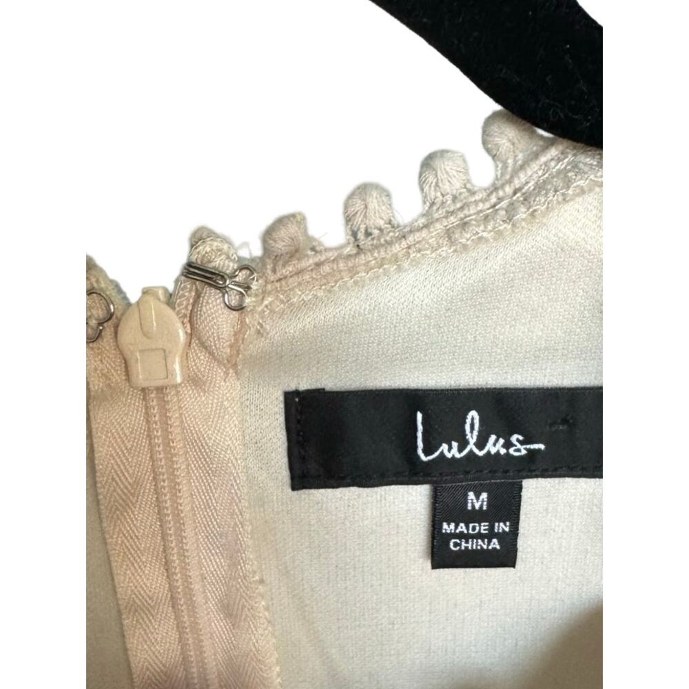 Lulus Dress Women's Medium Cream Love Embroidery Lust or Love Cream Lace M - Picture 4 of 6